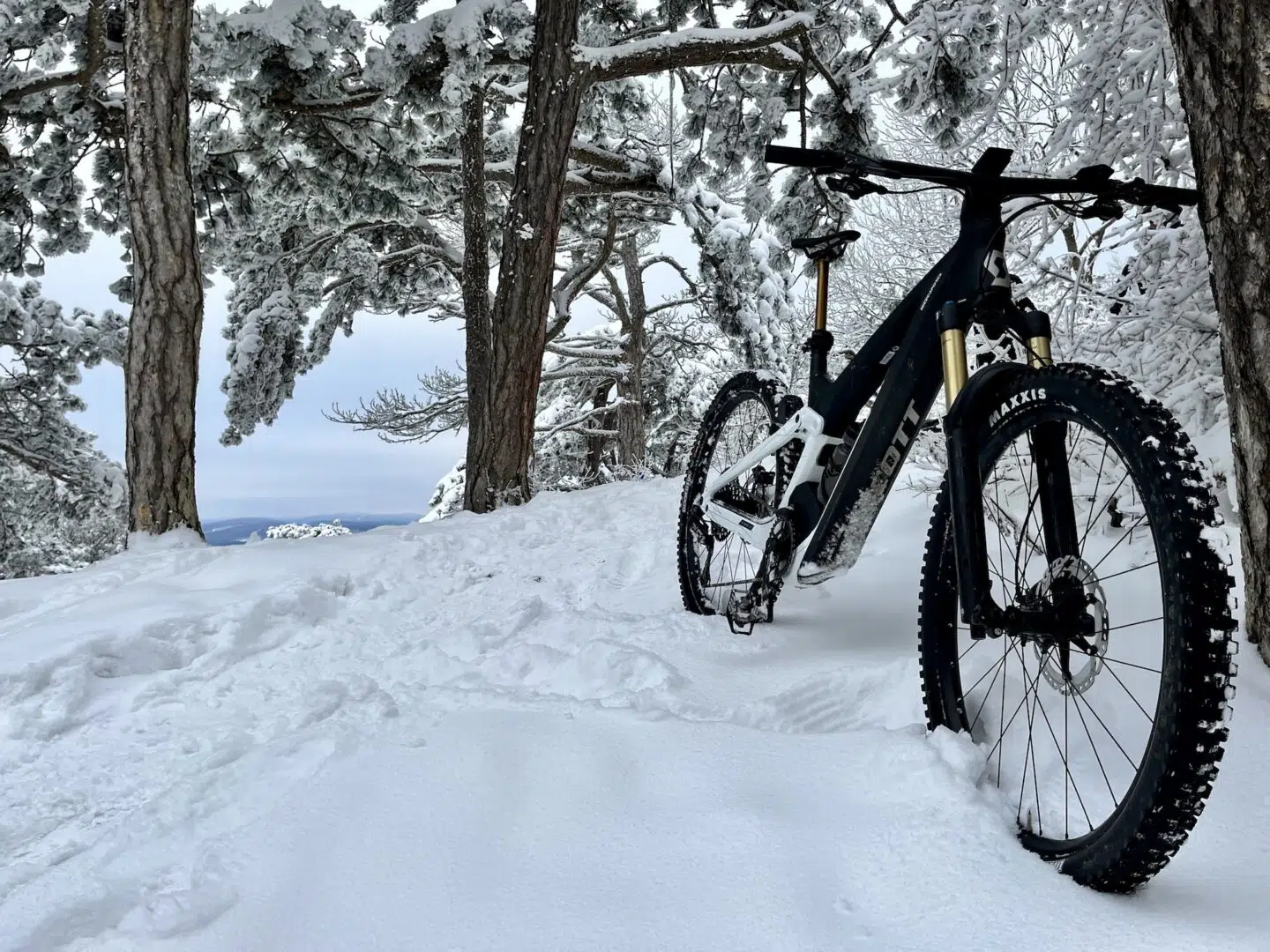 Biken im Winter est mit dem Scott Patron danke Bosch Motor gar kein Problem
