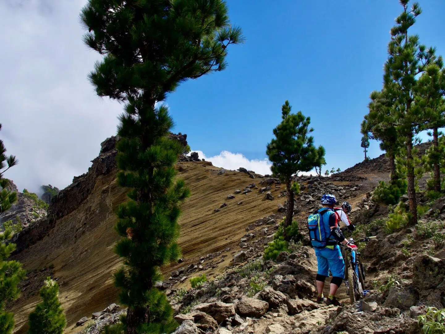 La Palma unterhalb des Roque de Mucacos auf der West Kante der Kaldera