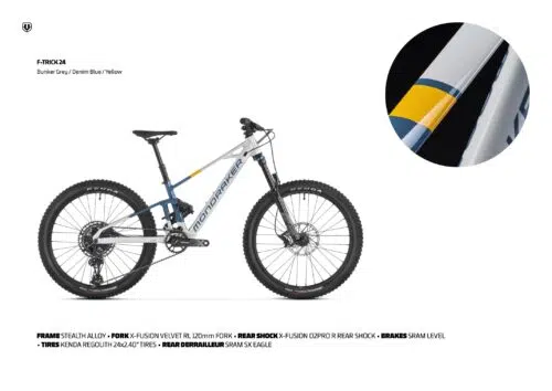 Mondraker f-Trick 24 Zoll Fully MTB Mountainbike mit x Fusion Fahrwerk