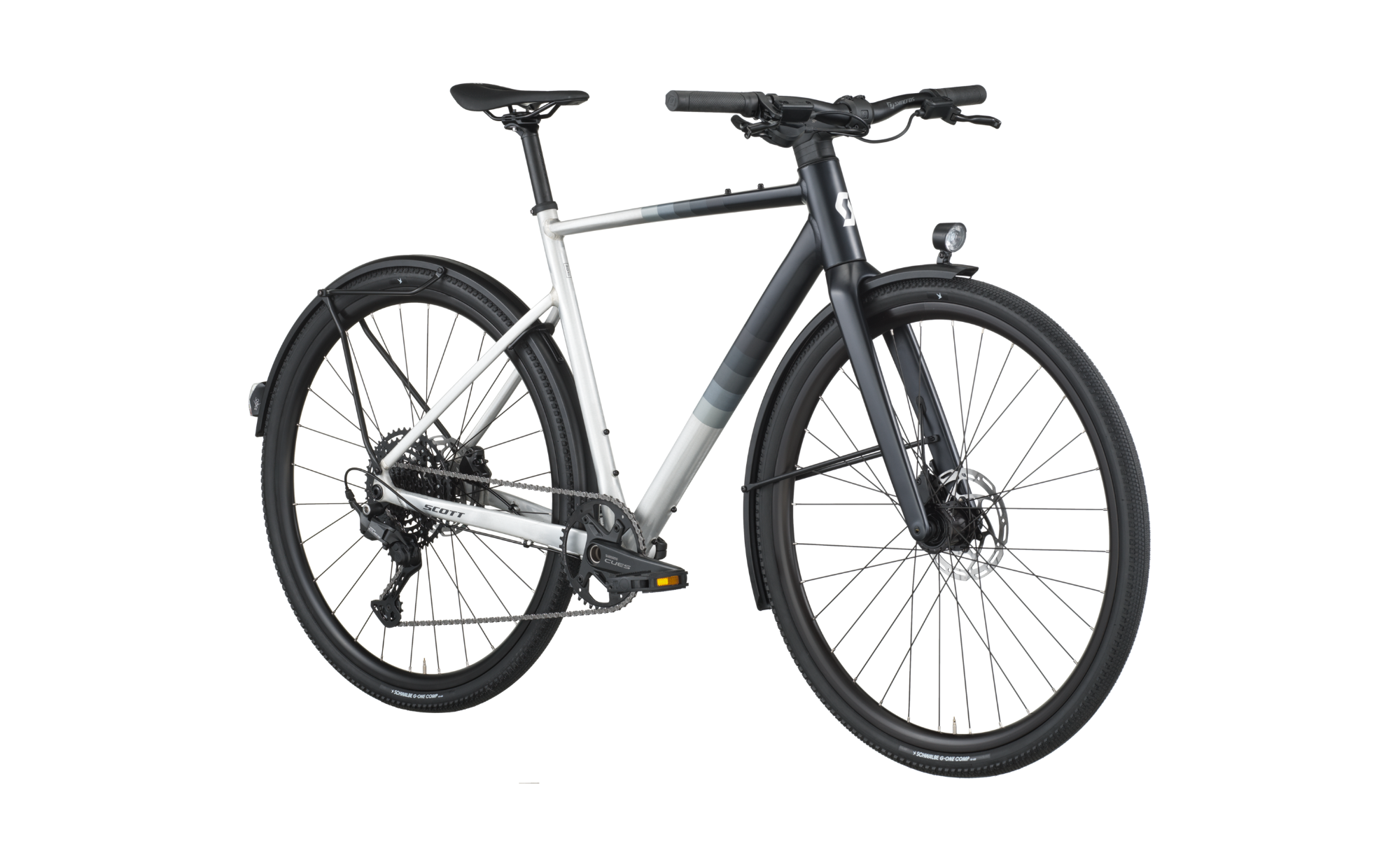 Das SCOTT Metrix 20 EQ ist dein sportliches Urbanbike mit High-End-CUES-Komponenten, Nabendynamo, Schutzblechen und Gepäckträger. Alltagstauglich & leicht.